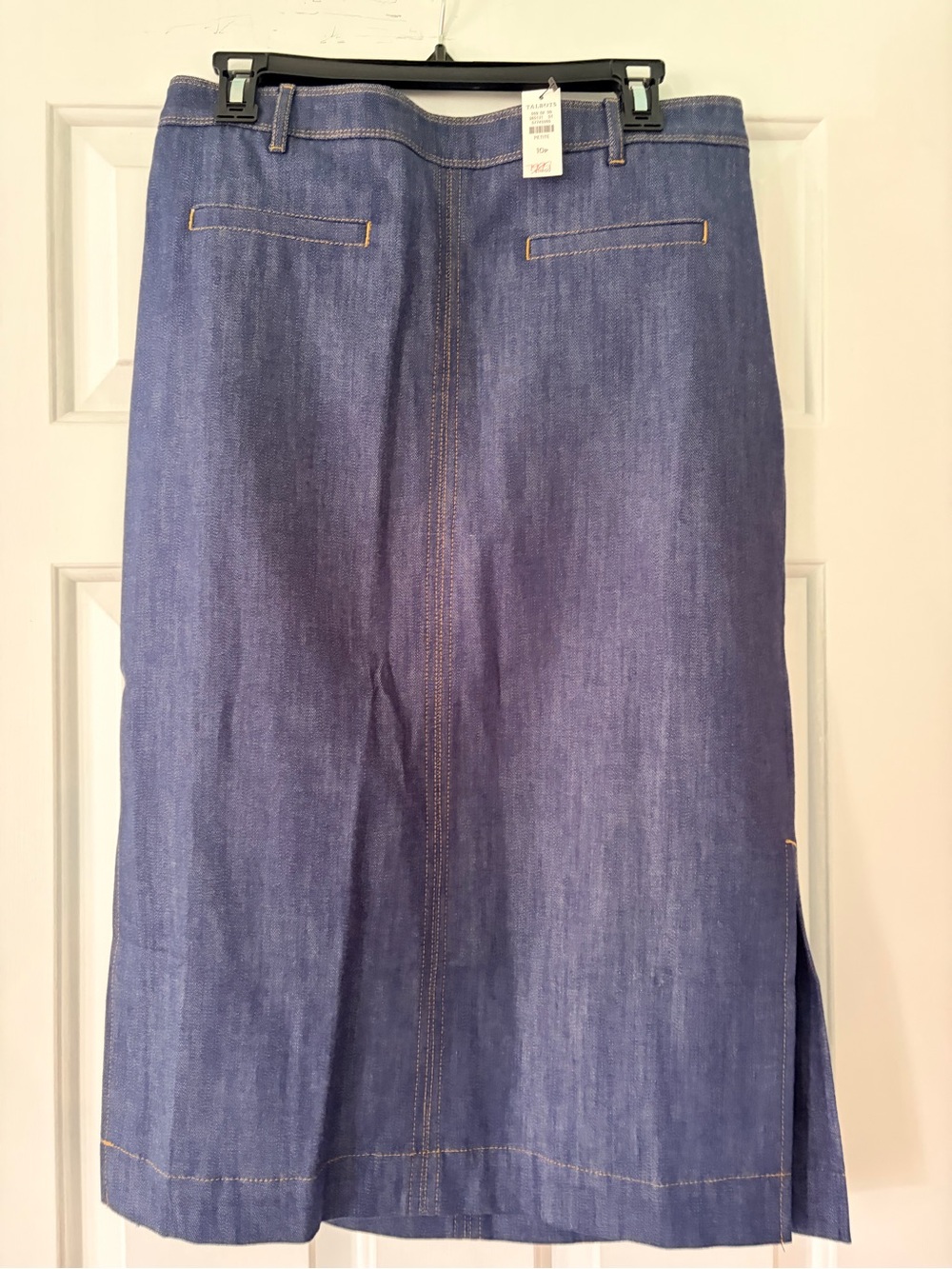 Talbots Petite Dark Blue Denim Skirt